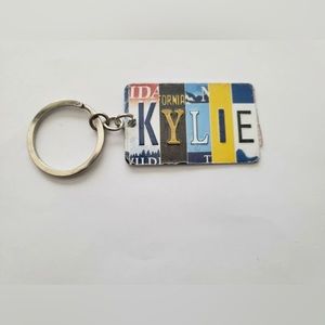 Multi-State License Plate Name Charm Keychain:KYLIE